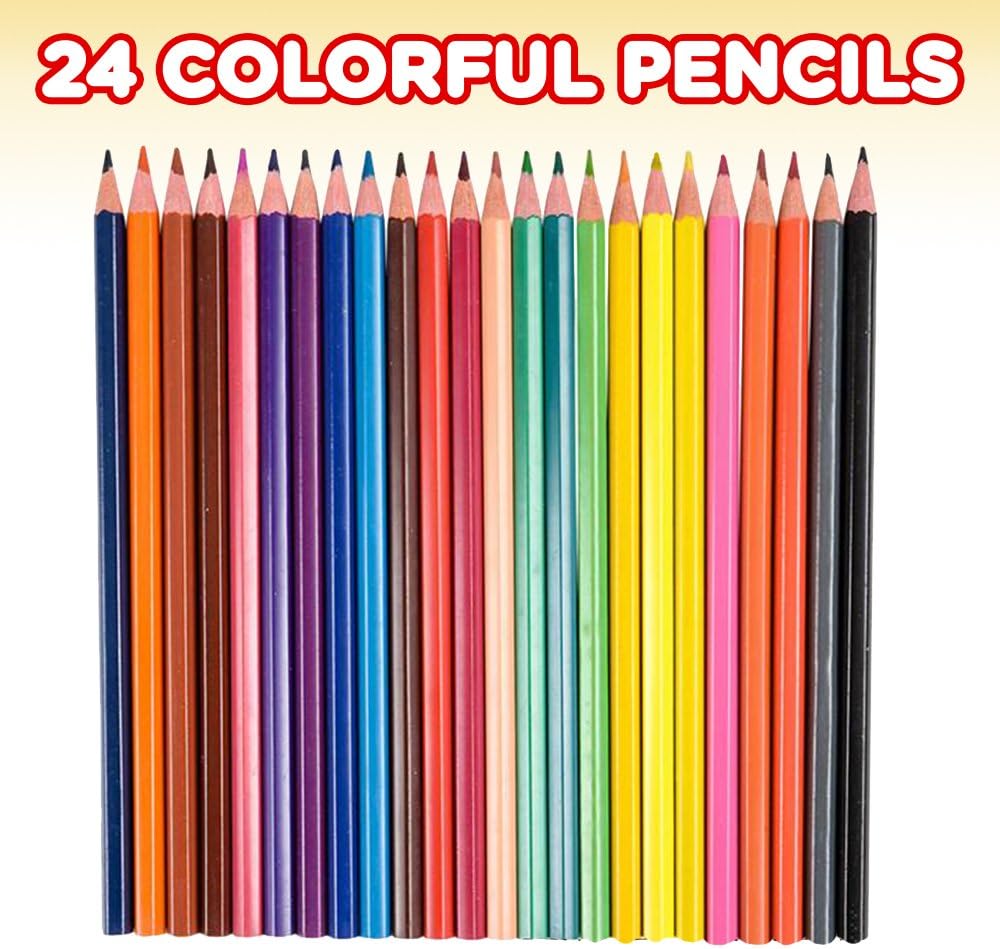 ArtCreativity Multi Colored Pencils - 24 Pack - Pre-Sharpened Coloring Pencil Set - Color Pencils for School Art Projects, Creative Play, Drawing - Great Gift Idea for Kids and Adults