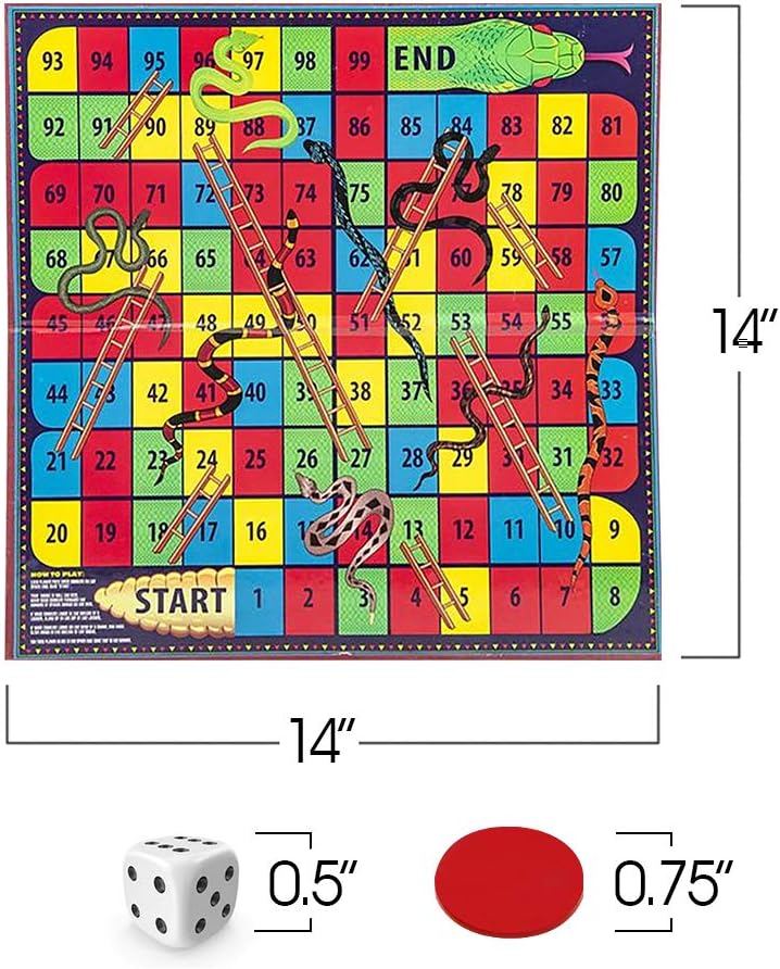 Snakes and Ladders Board Game for Kids