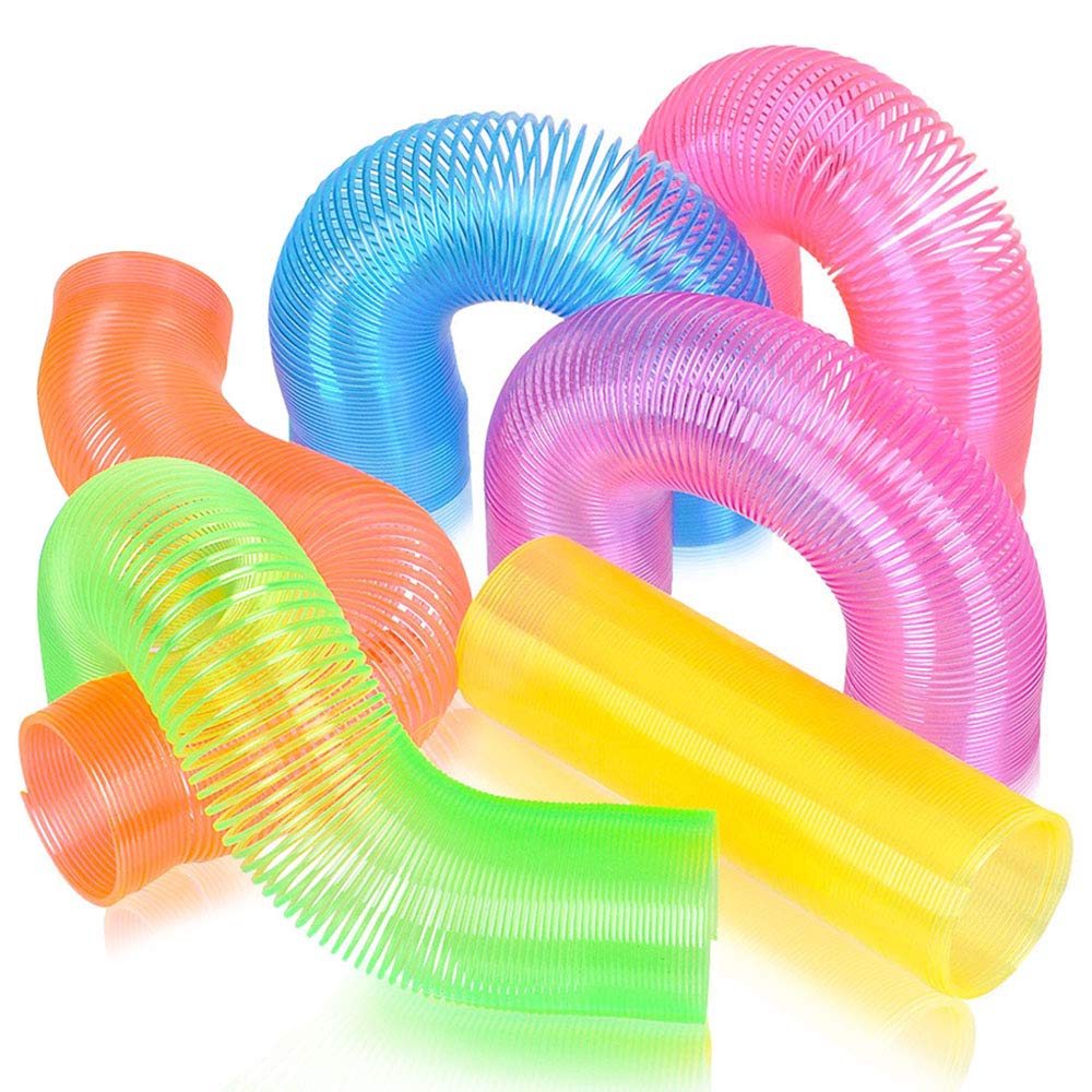 Extra-Long Neon Mini Coil Springs - 12 Pack - 4 Inch