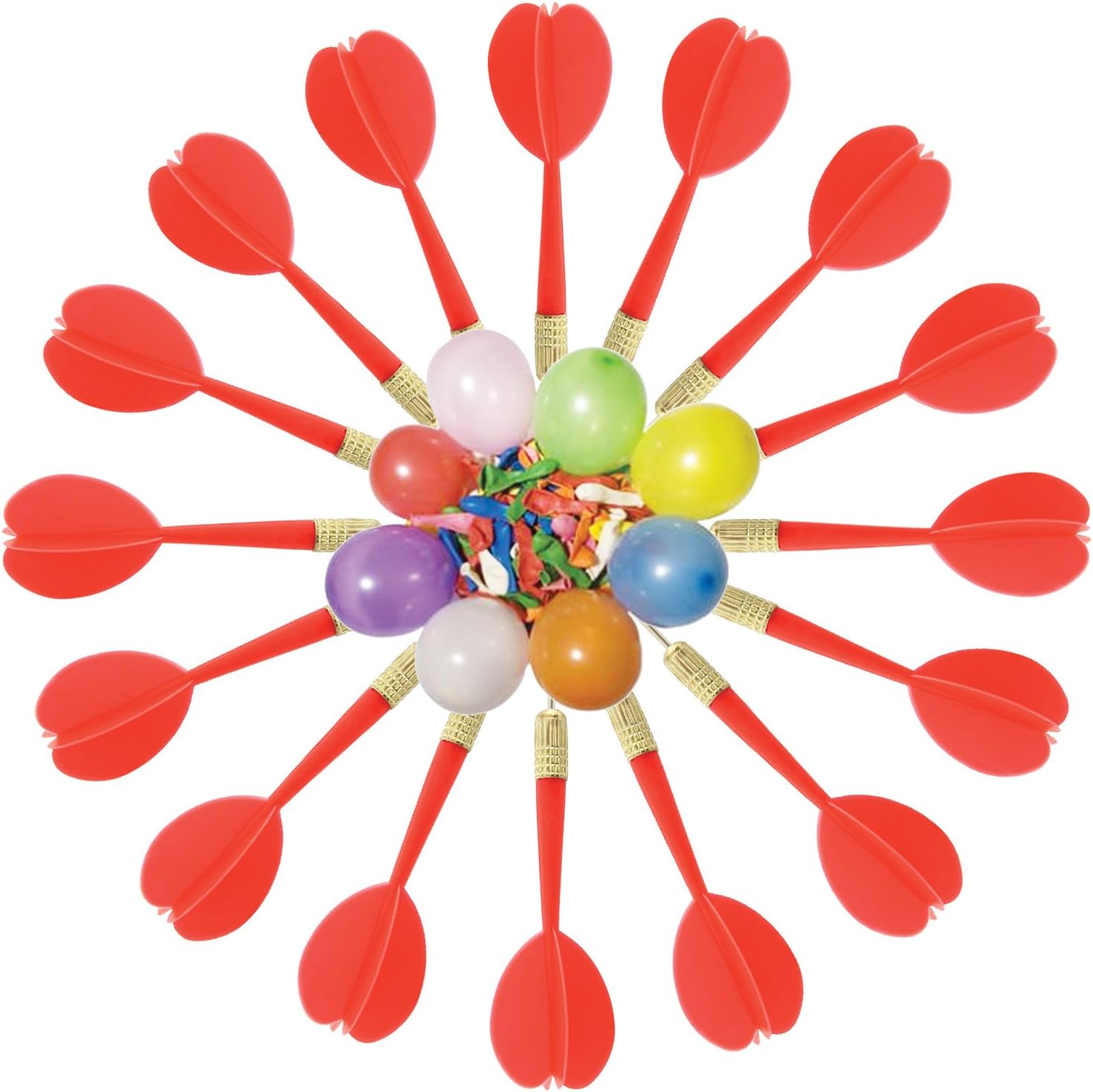 Gamie Dart Balloon Game Jumbo Fun Set includes 144 dart Balloons and 11 Plastic Darts with Copper Tips, Exciting Outdoor Game for Children and Adults, Best Carnival, Birthday Party and Backyard Fun