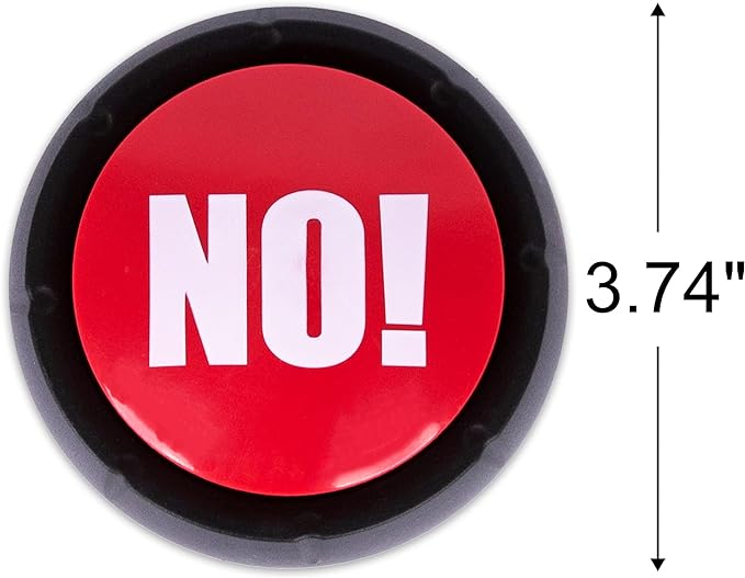 ArtCreativity No Button - 1 Piece - Toy Noise Button for Desk with 10 Sound Variations - Funny Buttons with Sound - Novelty Toys for Adults and Kids - Birthday Party Favor and Goodie Bag Filler