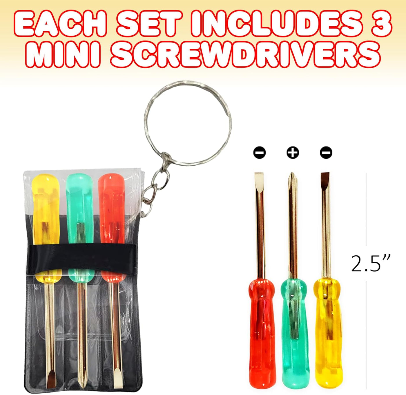 Mini Screwdriver Set with Keychain