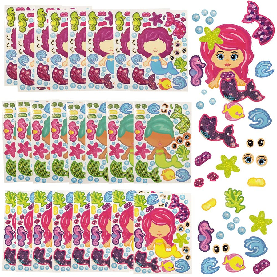 Make Your Own Mermaid Sticker Set, 24 Sheets