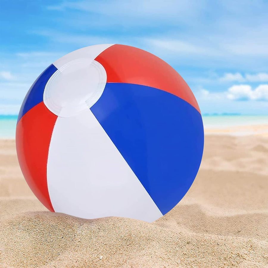 ArtCreativity Patriotic Beach Balls for Kids, Pack of 12, Inflatable Summer Toys for Boys and Girls, Decorations for Hawaiian, Beach, and Pool Party, Beach Ball Party Favors (8 Inch)
