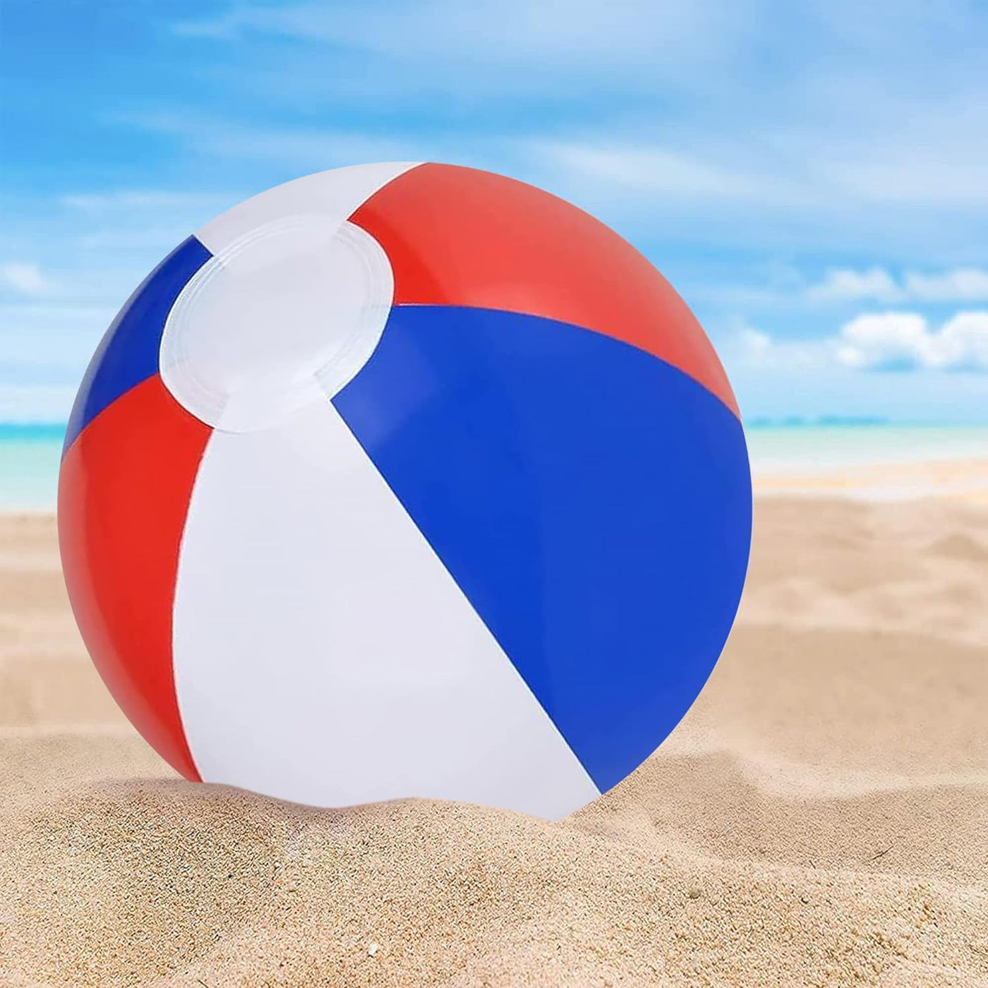 ArtCreativity Patriotic Beach Balls for Kids, Pack of 12, Inflatable Summer Toys for Boys and Girls, Decorations for Hawaiian, Beach, and Pool Party, Beach Ball Party Favors (8 Inch)