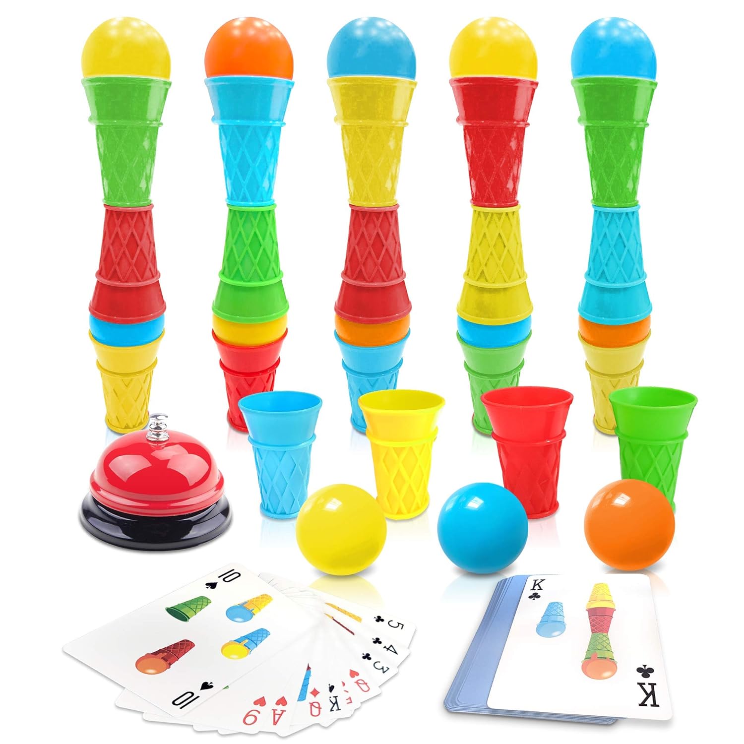 Ice Cream Competition Game - Fast Action Game for Boys and Girls - Develops Color Recognition and Hand-Eye Coordination - Fun Family Game Night Idea - for Kids Ages 6+