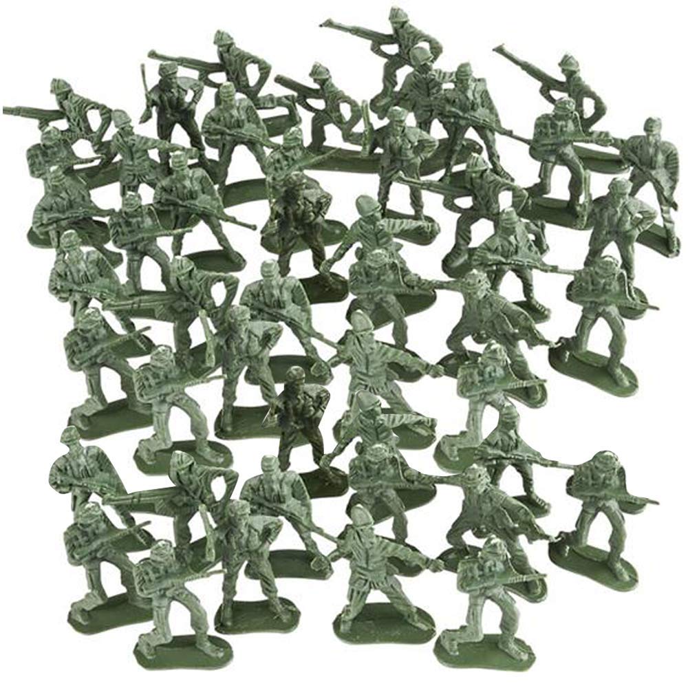 Little Green Army Men Toy Soldiers, Bulk Pack of 144