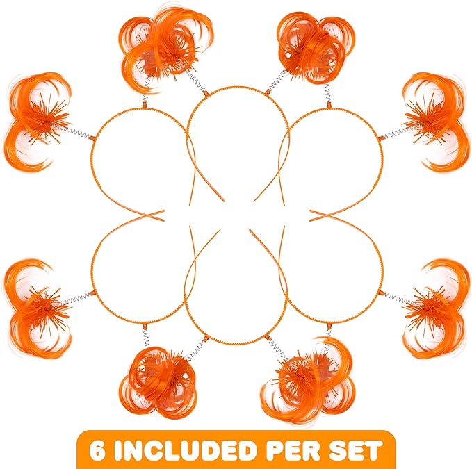 Orange Ponytail Headbands for Kids