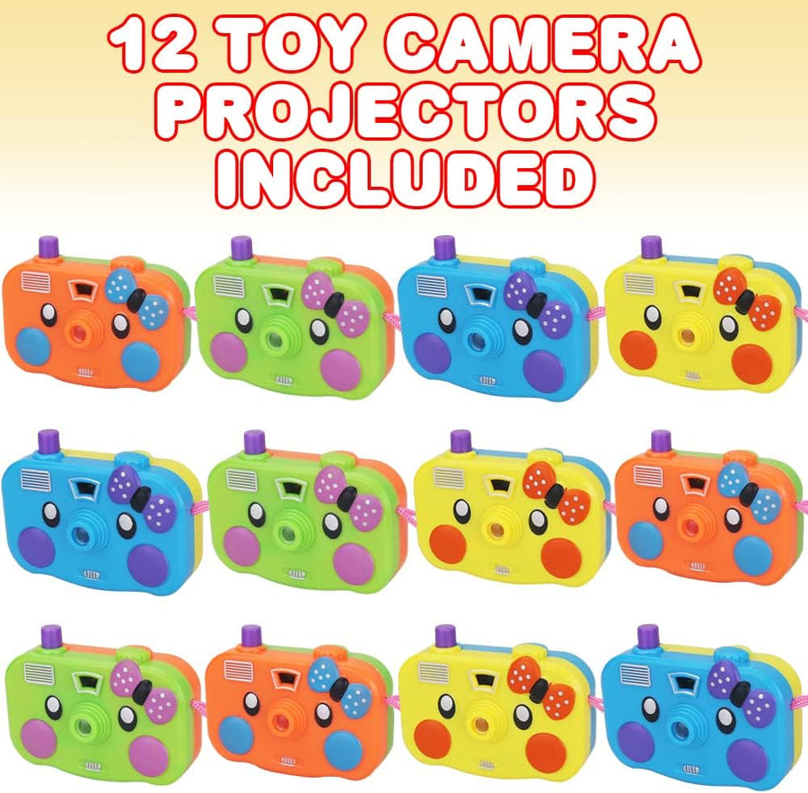 ArtCreativity 2 in 1 Viewfinder Camera with Projector, Set of 12, Battery Operated Projectors with Wild Animal Slides, Great Safari Party Favors, Zoo Party Supplies, & Wild One Party Favors for Kids