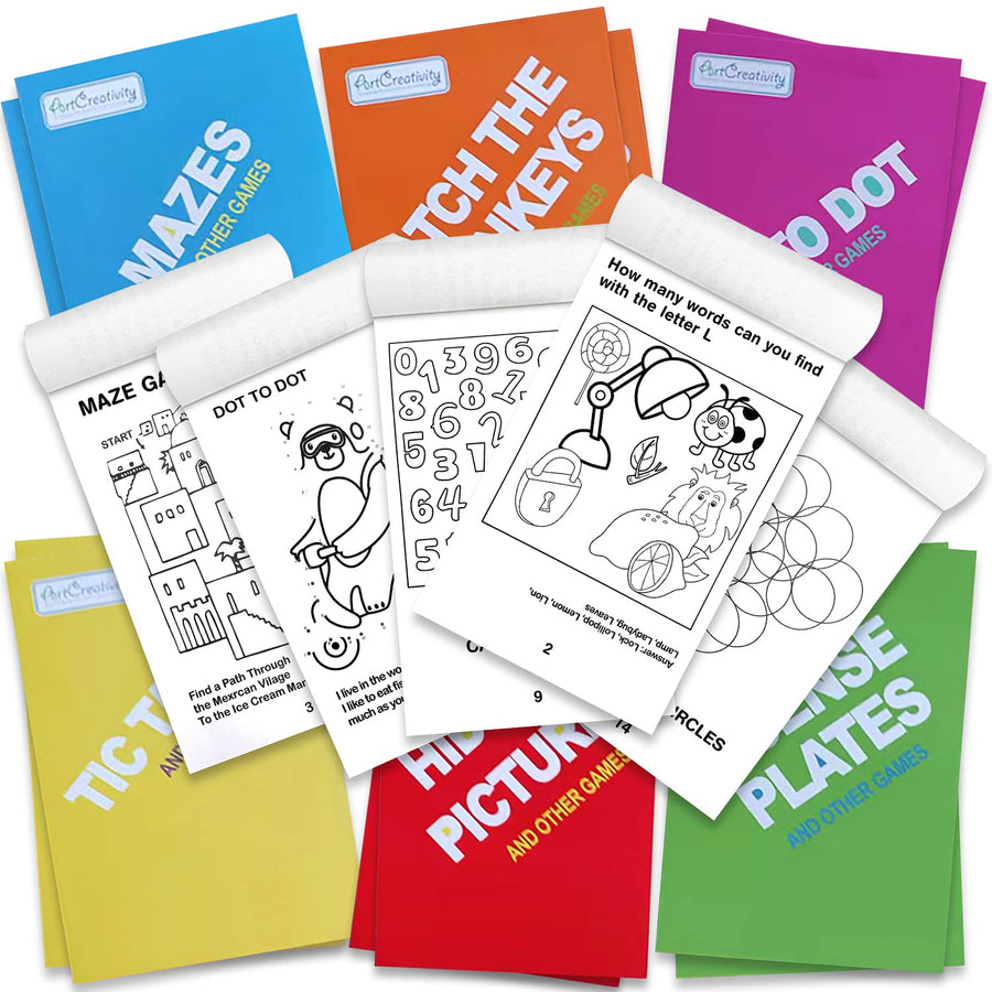 Mini Activity Books for Kids - Set of 12-30 Paged