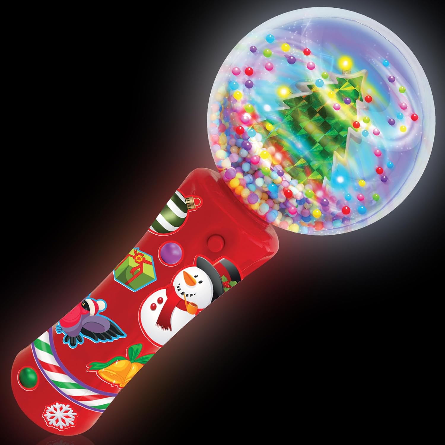 Christmas Light Up Spinner Wand - 7.5 Inch LED Spinner Toy Wand with Batteries Included - Sensory Toys for Kids with Autism