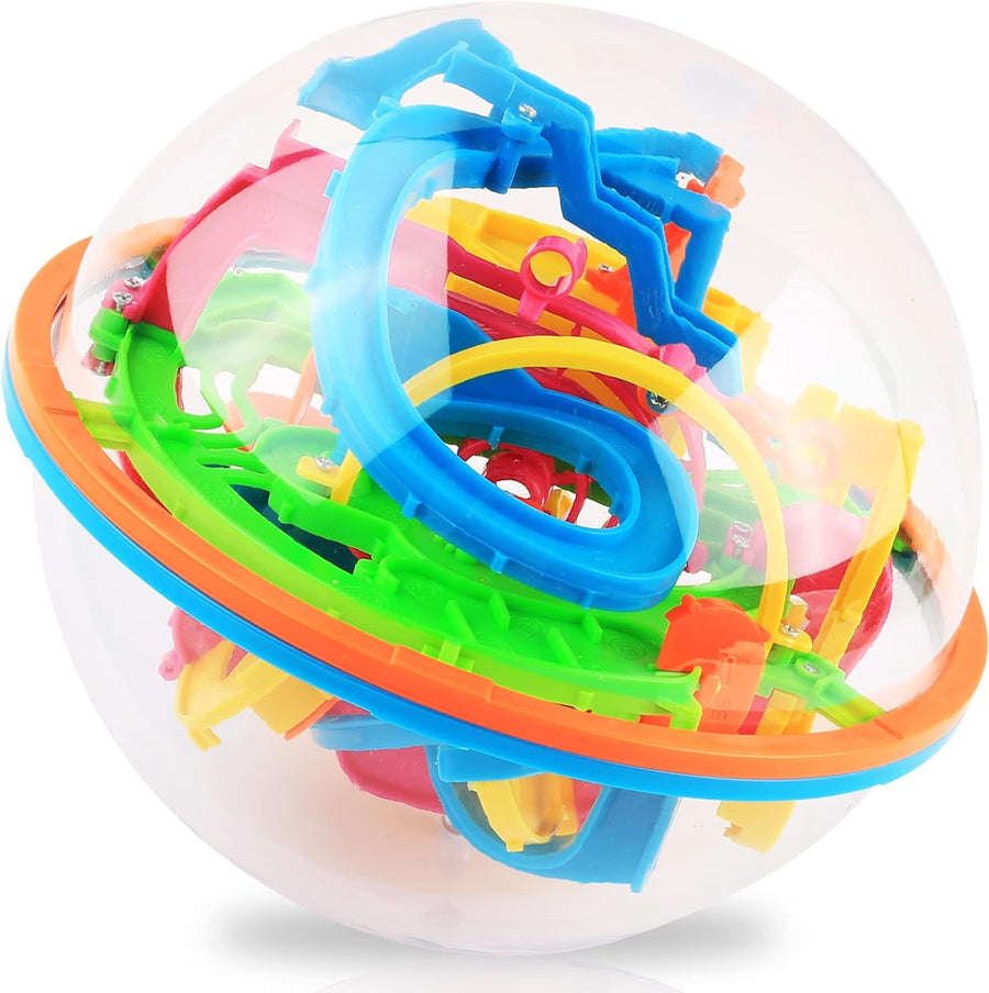 3D Maze Ball with 138 Challenges, Brain Teaser Puzzle Games for Kids and Adults, 3D Mind Games for Hours of Challenging Fun, Road Trip Game and Airplane Activities for Kids