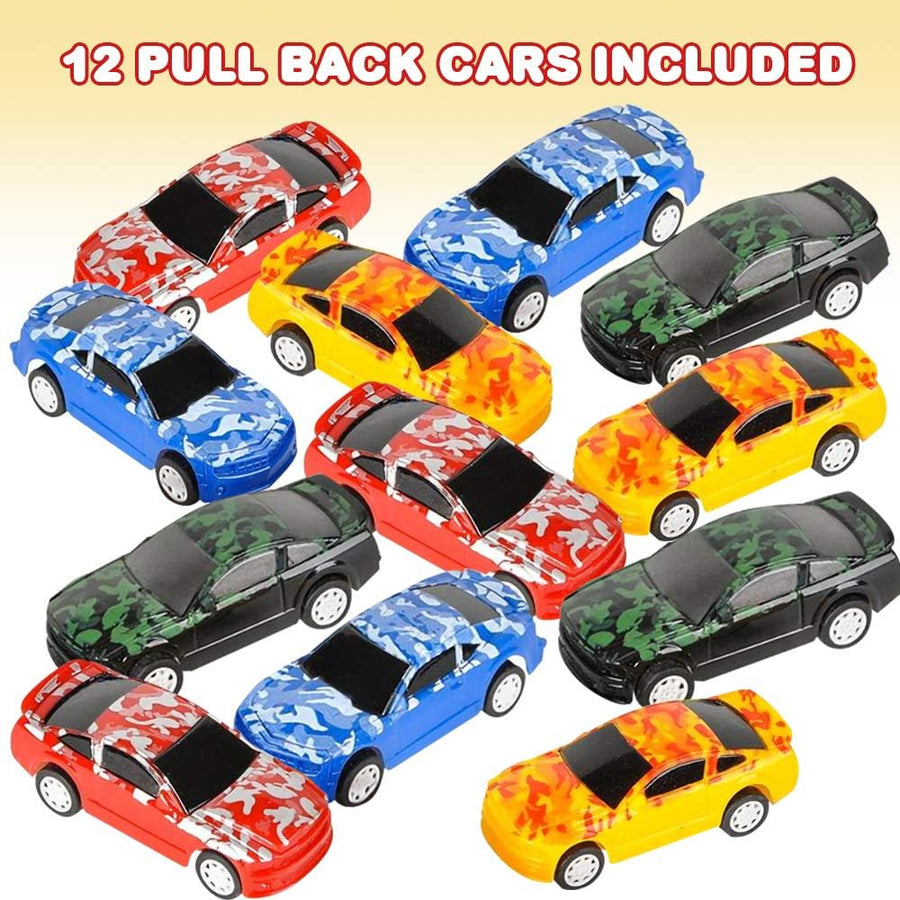 3.25 Inch Pull Back Toy Cars for Kids, Set of 12