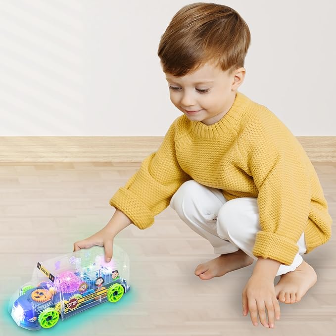 Light Up School Bus Toy for Toddlers