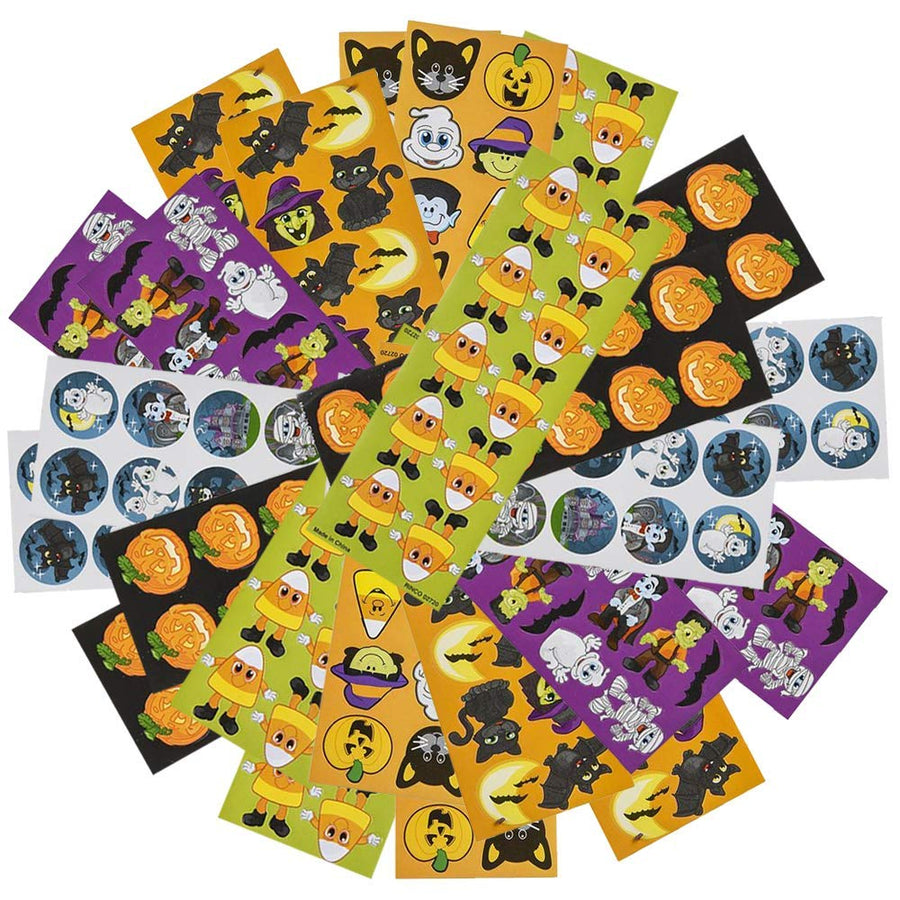 Assorted Halloween Stickers for Kids, 100 Sheets with 1200 Stickers