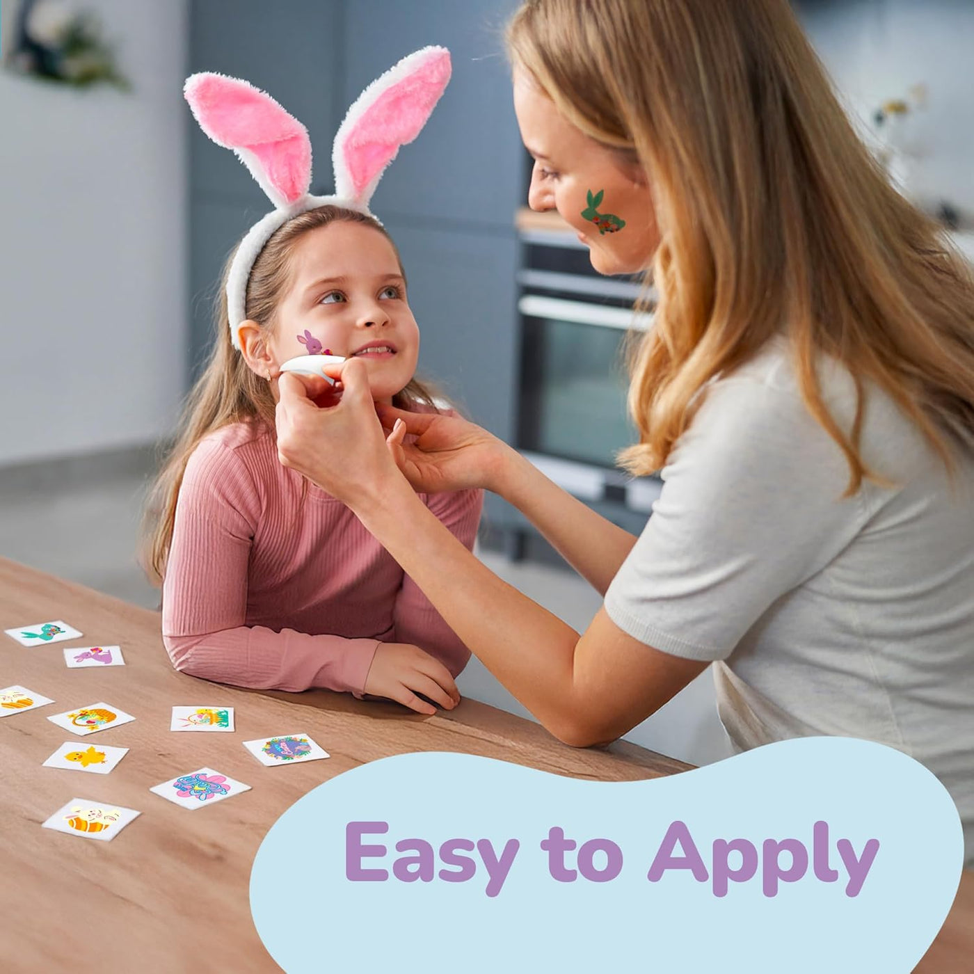 Easter Tattoos for Kids - Set of 240 - Temporary Tattoos with Easter Themes - Fake Tattoo Stickers - Easter Goodie Bag Basket Stuffers - Easter Party Favors for Kids