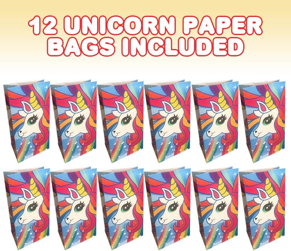 Unicorn Party Favor Bags, Pack of 12