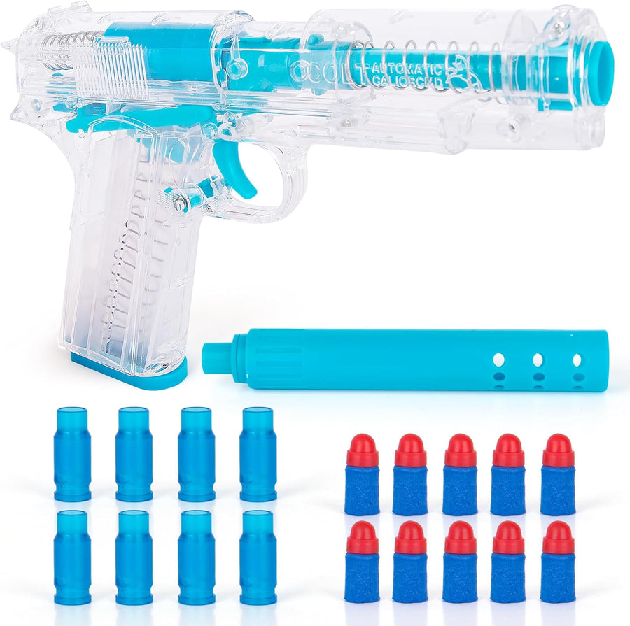 Glowing Toy Pistol with Ejecting Shells
