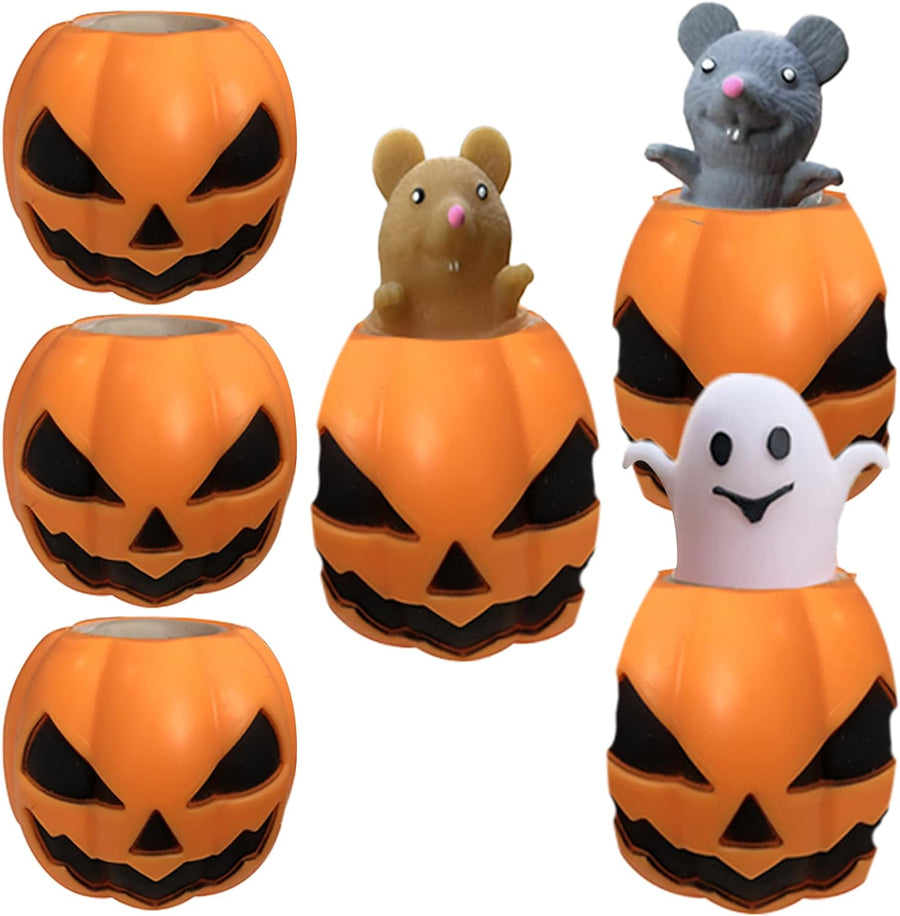 ArtCreativity Halloween Squeeze Pop-Out Toys, Set of 6, Halloween Stress Relief Toys for Kids with Pop-Out Characters, Great as Non-Candy Halloween Treats, Trick or Treat Supplies, and Prank Toys