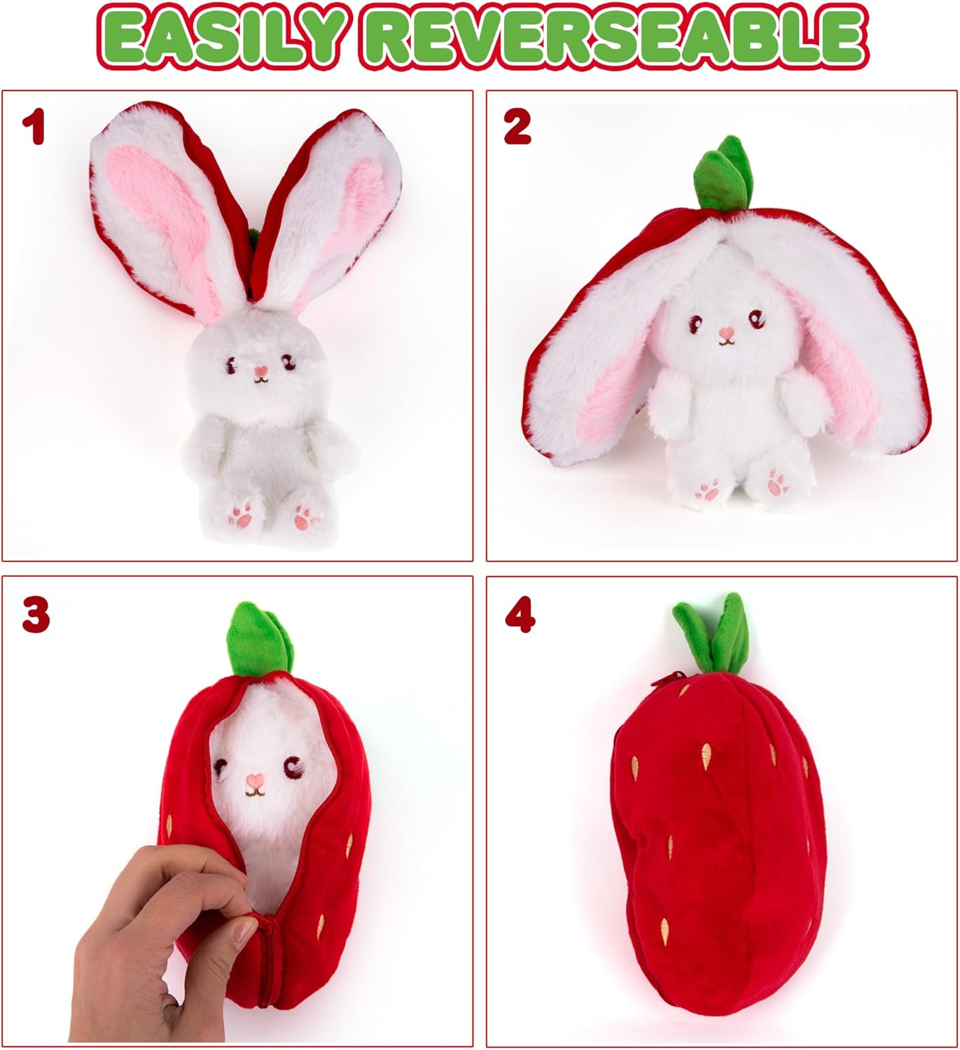 Strawberry Easter Bunny Plush Toy