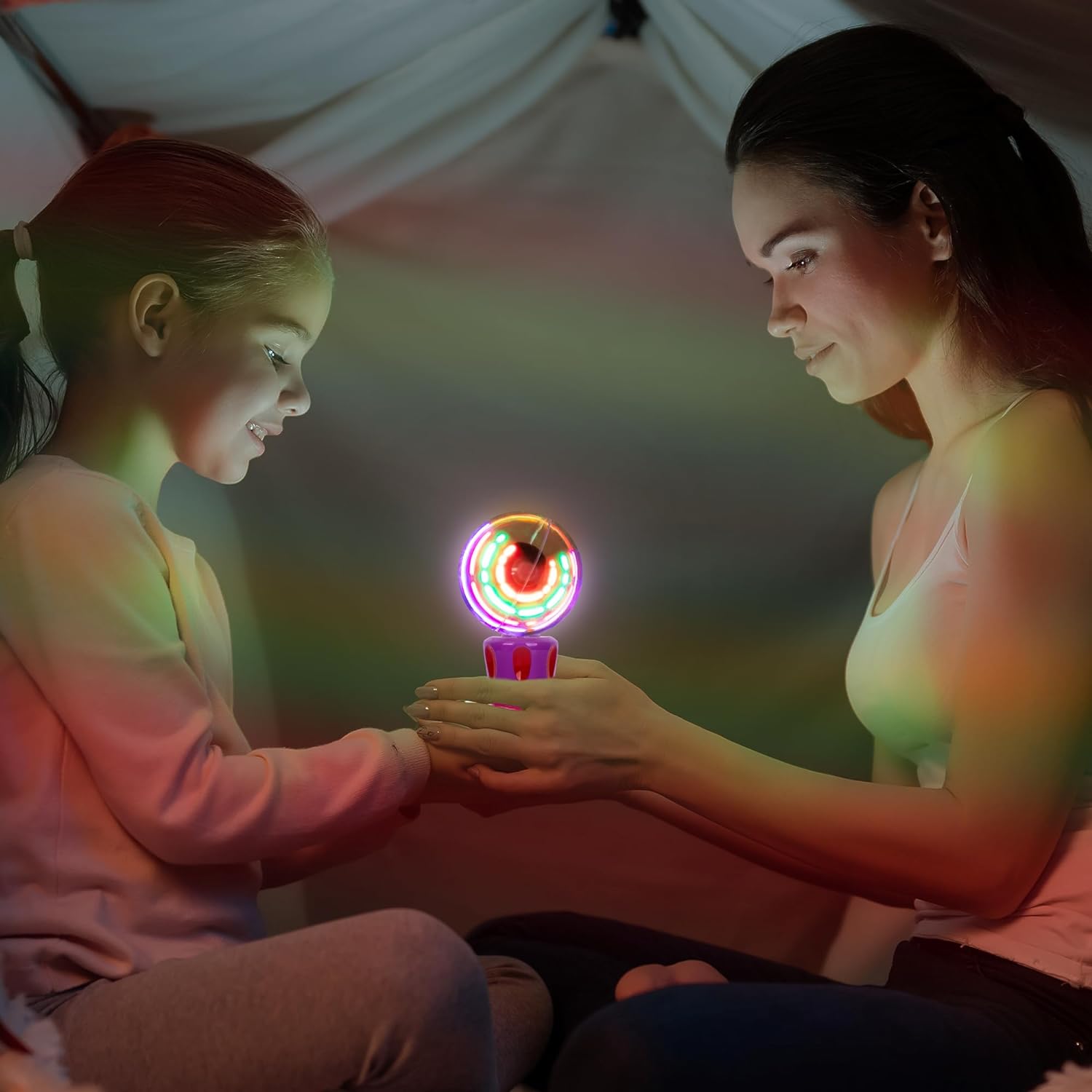 ArtCreativity Light Up Magic Ball Wand for Kids - Flashing LED Wand for Boys and Girls - Thrilling Light Up Spinner Toy - Batteries Included - Sensory Toys for Kids with Autism - Classroom Prizes