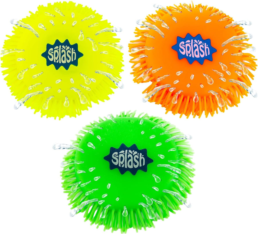 Splash Water Flying Disc Toys, Set of 3, Water Splashing Frisbee for Kids in 3 Bright Colors, Backyard Games and Outdoor Summer Toys, Water Toys for Kids and Adults