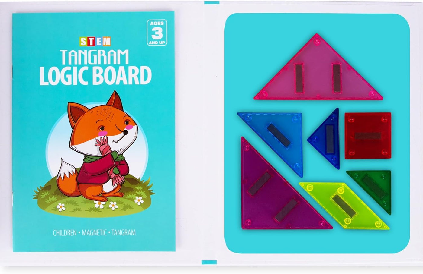 ArtCreativity Travel Tangram for Kids - Magnetic Tangram Puzzle Set wi ...