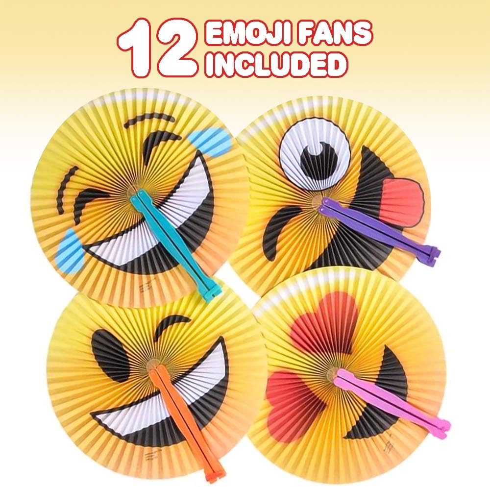 Emoticon Handheld Folding Fans for Kids