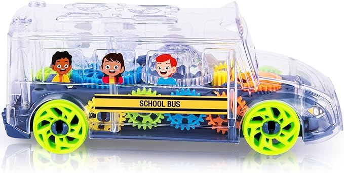 Light Up School Bus Toy for Toddlers