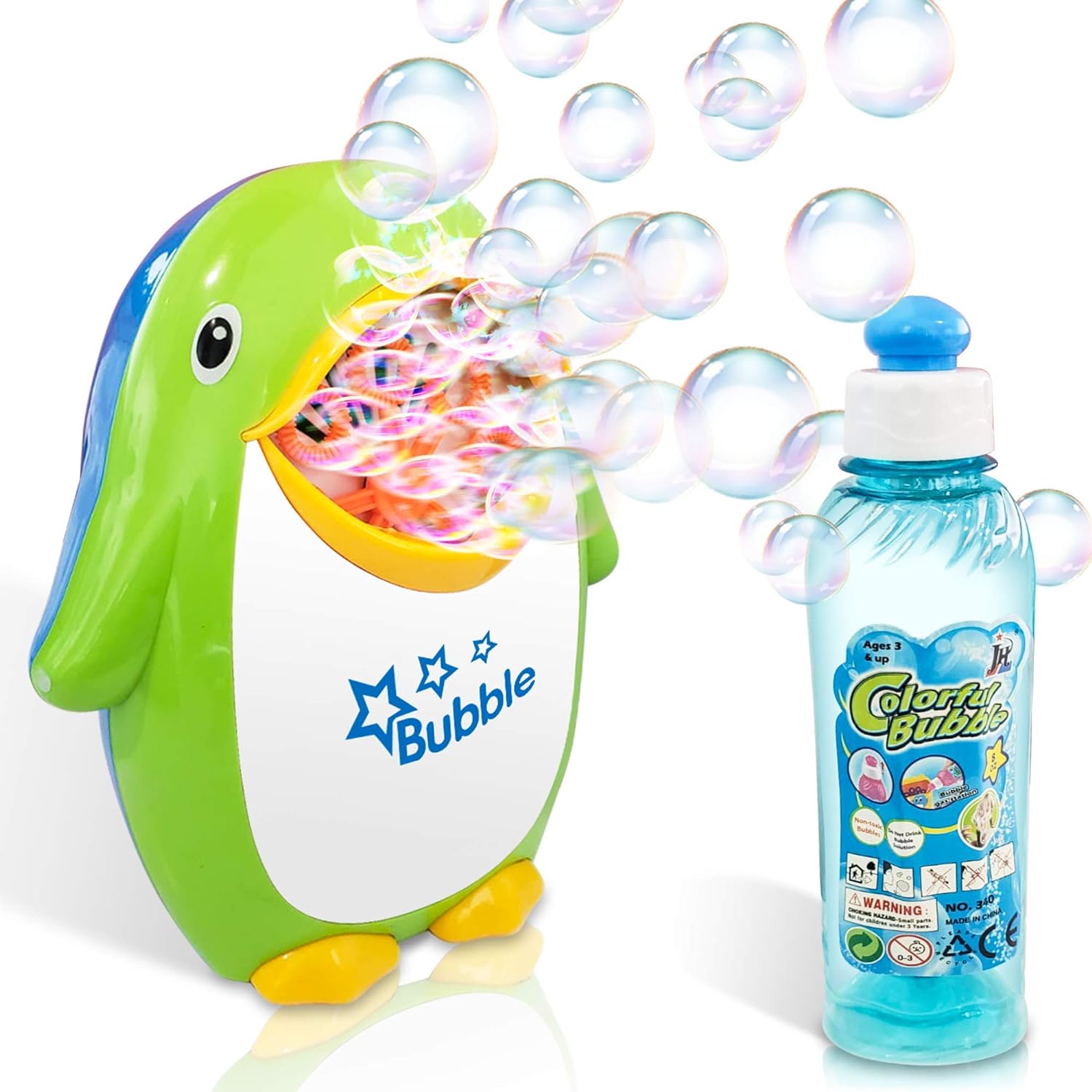 Penguin Bubble Machine with 8oz Bubble Solution