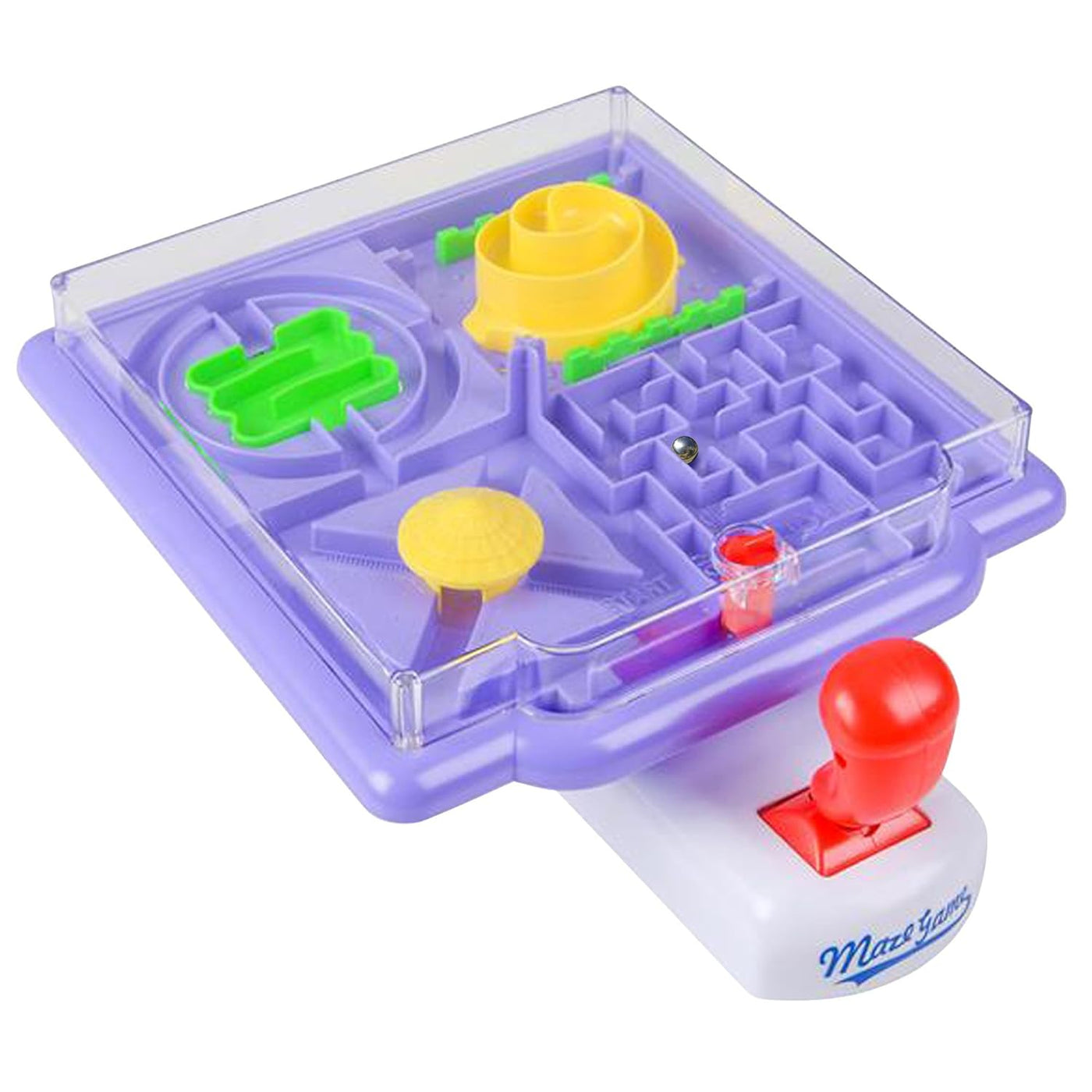 Tilt Maze Game by Gamieac, 4 in 1 Mazes with Tilting Joystick - Bonus 'I'm a Gamieac' Challenge - Super Fun Puzzle Labyrinth Maze Game for Kids and Adults - Educative Toy for Focus and Motor Skills