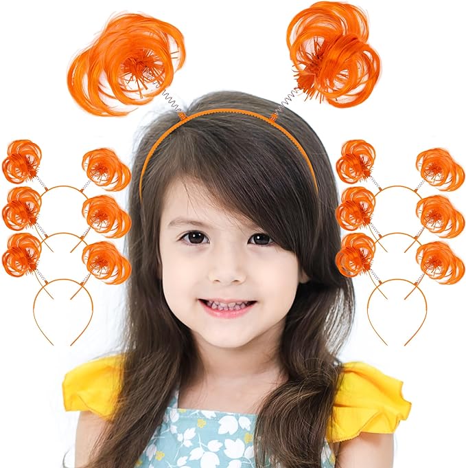 Orange Ponytail Headbands for Kids