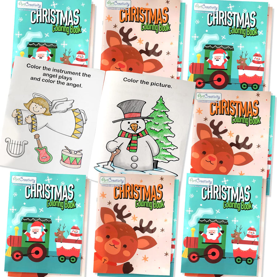 Christmas Coloring Books for Kids, Pack of 12, 8.25 Inch x 11 Inch