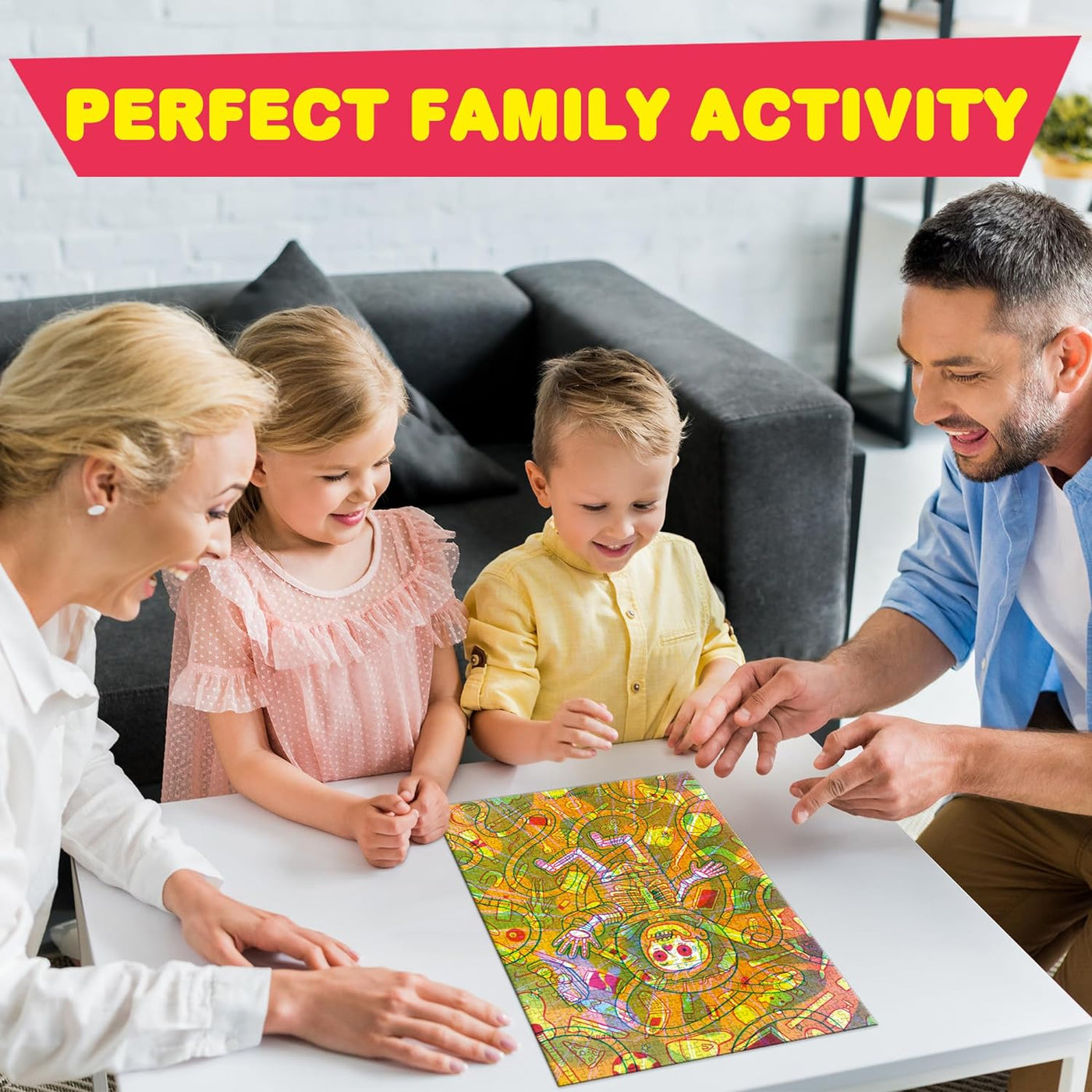 ArtCreativity 500 Piece Space Puzzle with 3 Different Images - 500 Piece Puzzle for Kids with 3 Image Altering Glasses - Different Glasses Reveal Different Images - Space Puzzles for Toddlers 3 4 5 6