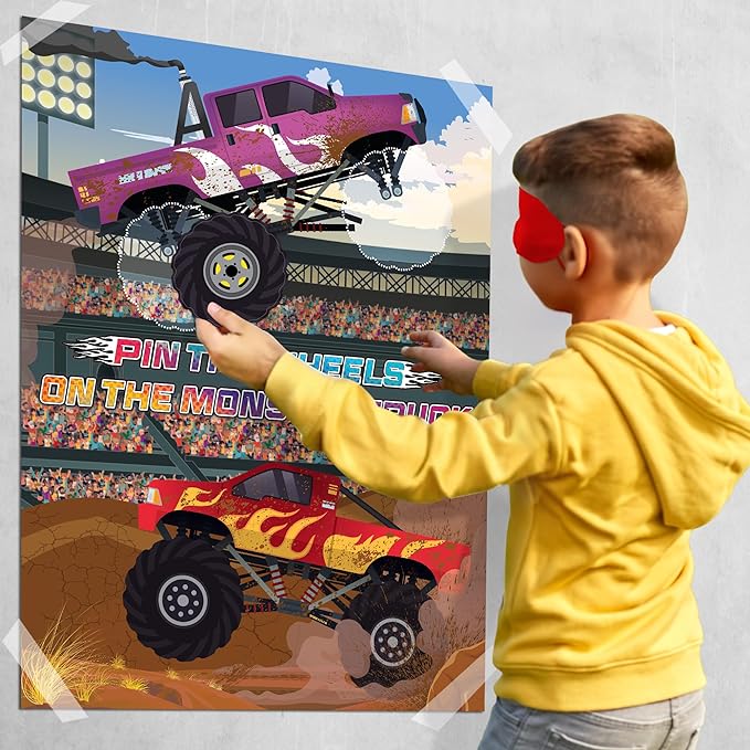 Pin The Wheels on The Monster Truck