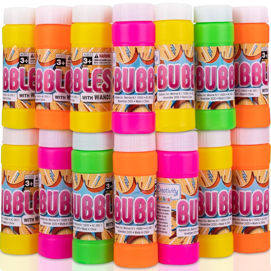 24 Pack Bubble Blower Bottles with Wands - 3.5 Inch