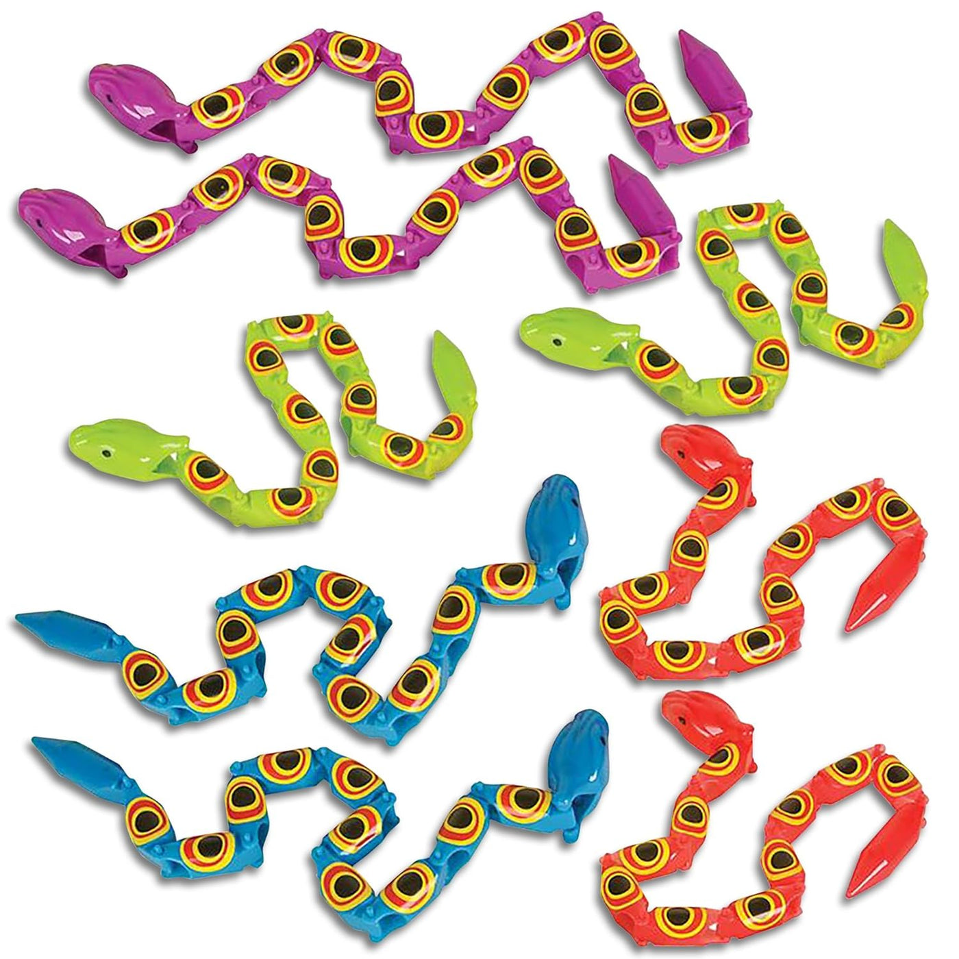 Jointed Snake Toys Set of 12 - 15 Inch