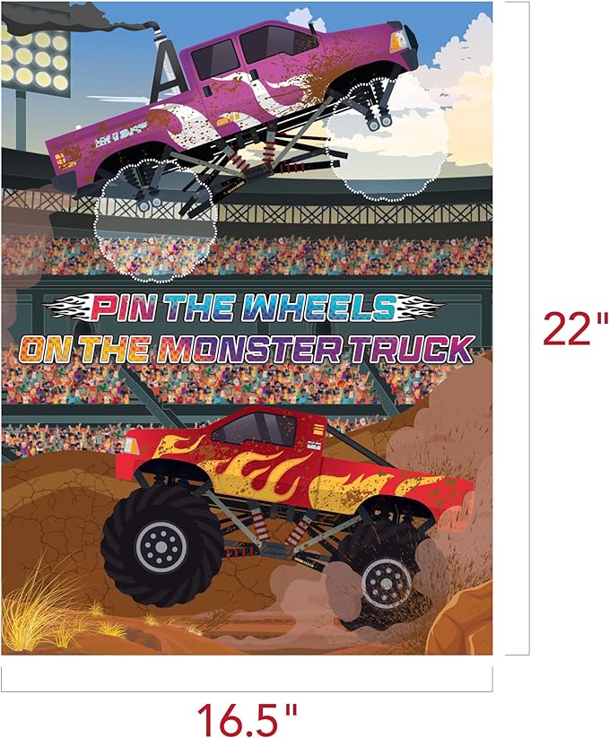 Pin The Wheels on The Monster Truck