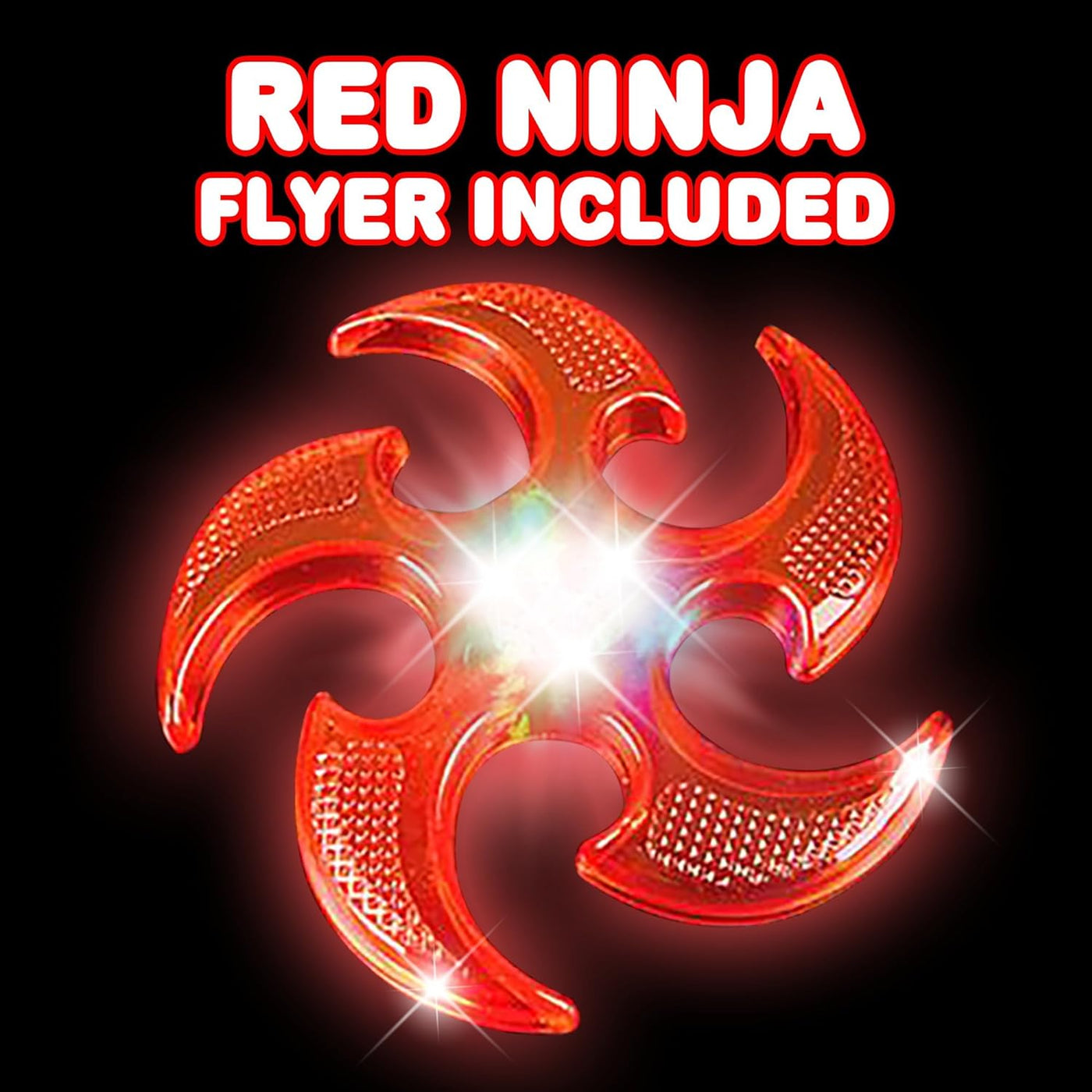 ArtCreativity Light Up Ninja Flyers Set - Pack of 2 - Ninja Star Flying Disc - Includes Batteries - One Red and One Blue - Fun Rubbery Summer Toy - Great Gift for Kids from Moms