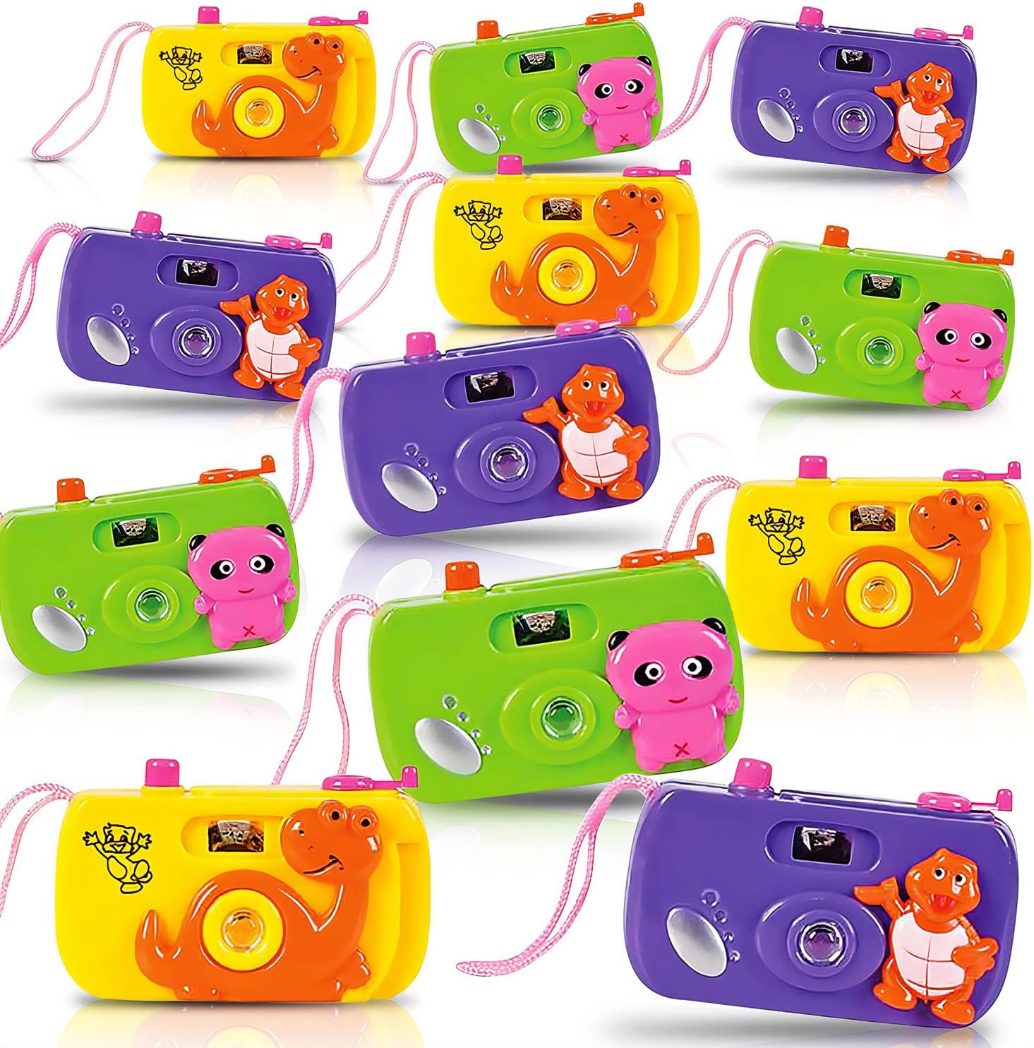 ArtCreativity Kids’ Camera Toy Set - Pack of 12 - Children’s Pretend Play Prop with Images in Viewfinder - Birthday Party Favors, Goodie Bag Fillers, Holiday Gift Idea for Boys, Girls, Toddler