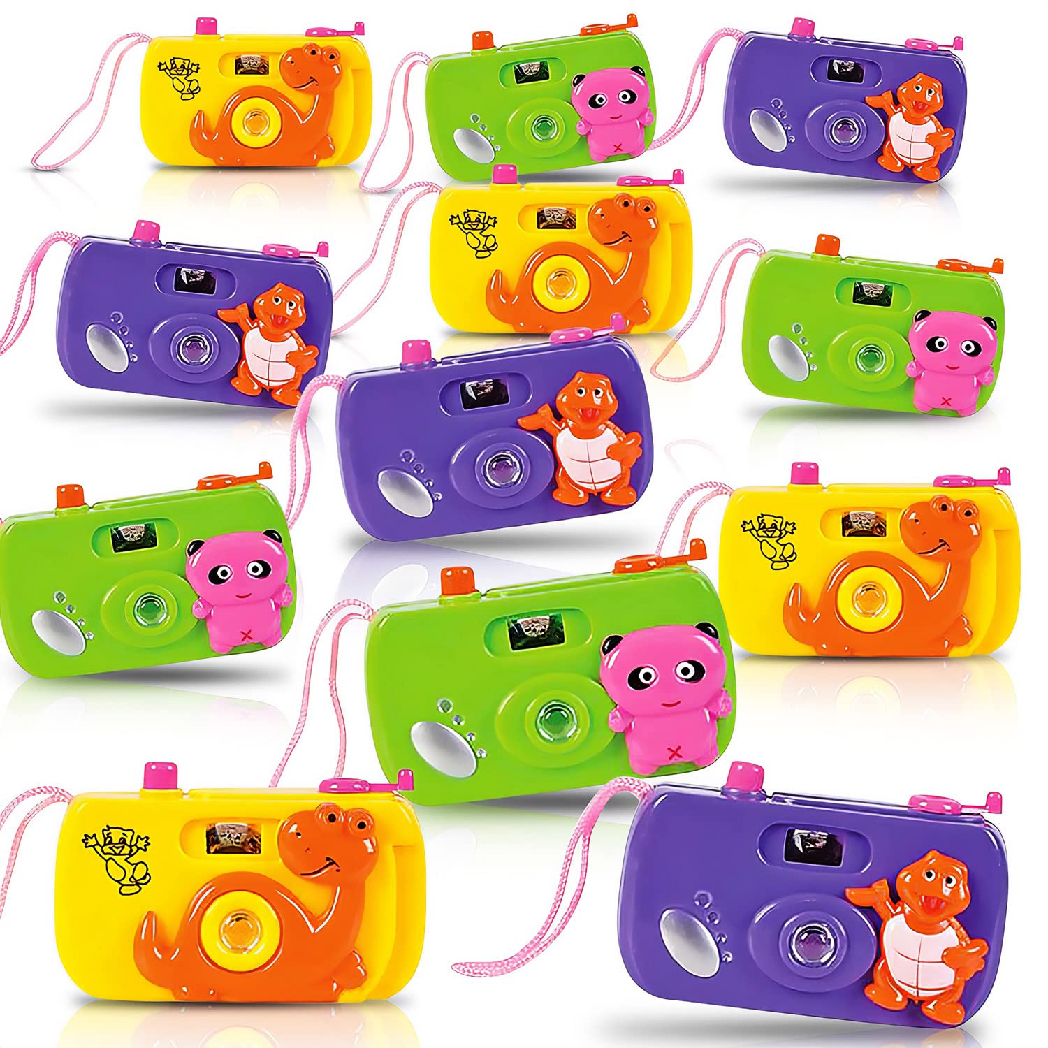 ArtCreativity Kids’ Camera Toy Set - Pack of 12 - Children’s Pretend Play Prop with Images in Viewfinder - Birthday Party Favors, Goodie Bag Fillers, Holiday Gift Idea for Boys, Girls, Toddler