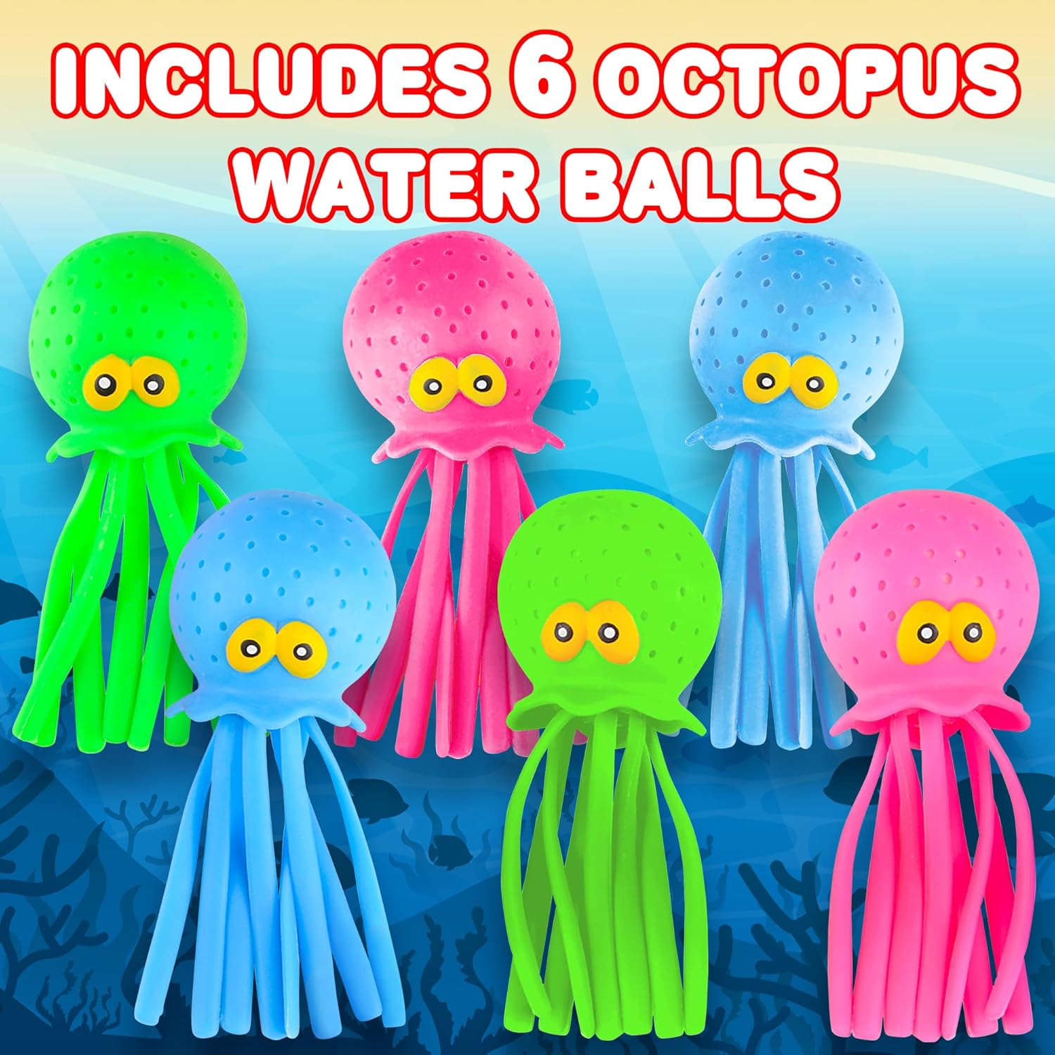 Octopus Water Balls - 6 Pack