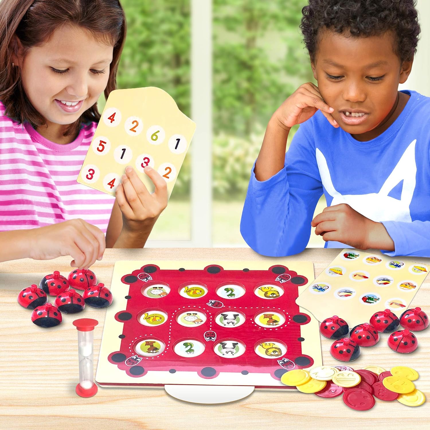 Ladybug Memory Matching Game for Kids- Fun Educational Learning Toy with 8 Match Games- Teaches Memory, Alphabets, Numbers, Colors and More- for Boys, Girls, Preschoolers