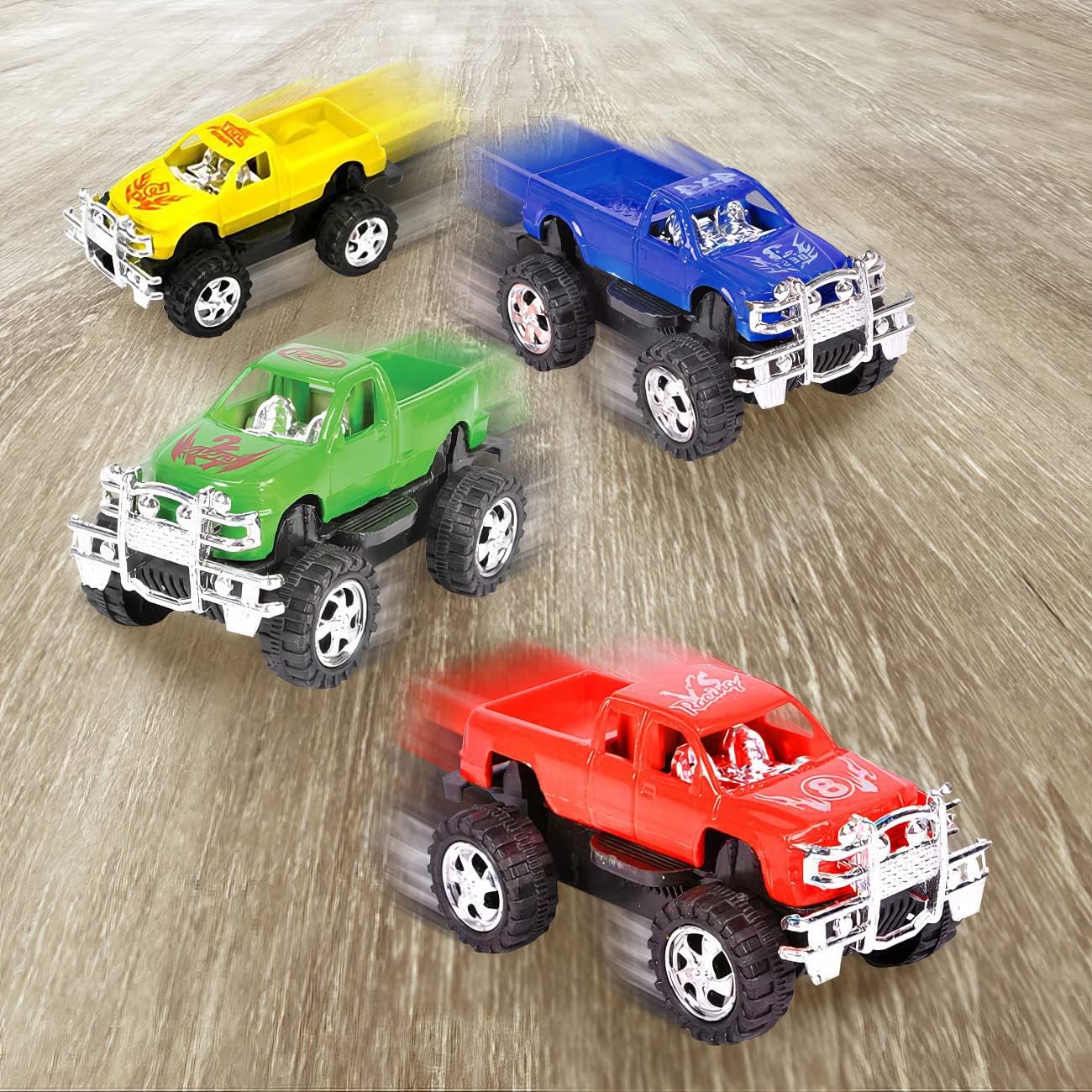 ArtCreativity 3 Inch Pull Back Mini Pickup Trucks for Kids, Set of 12, Pullback Racers in Assorted Colors, Birthday Party Favors for Boys & Girls, Goodie Bag Fillers, Small Carnival Prize