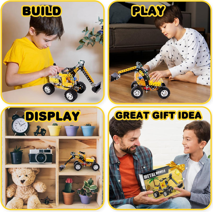 Metal Excavator Toy Building Kit