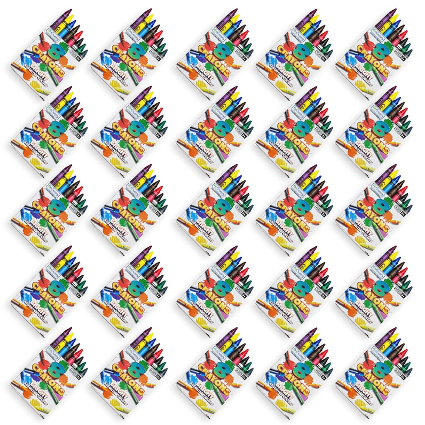 ArtCreativity Bulk Crayon Packs, 24 Sets of 8 Packs of Crayons (192ct), Classroom Crayons for Students, Non-Toxic Crayon Party Favors for Kids, Arts & Crafts Supplies 3+