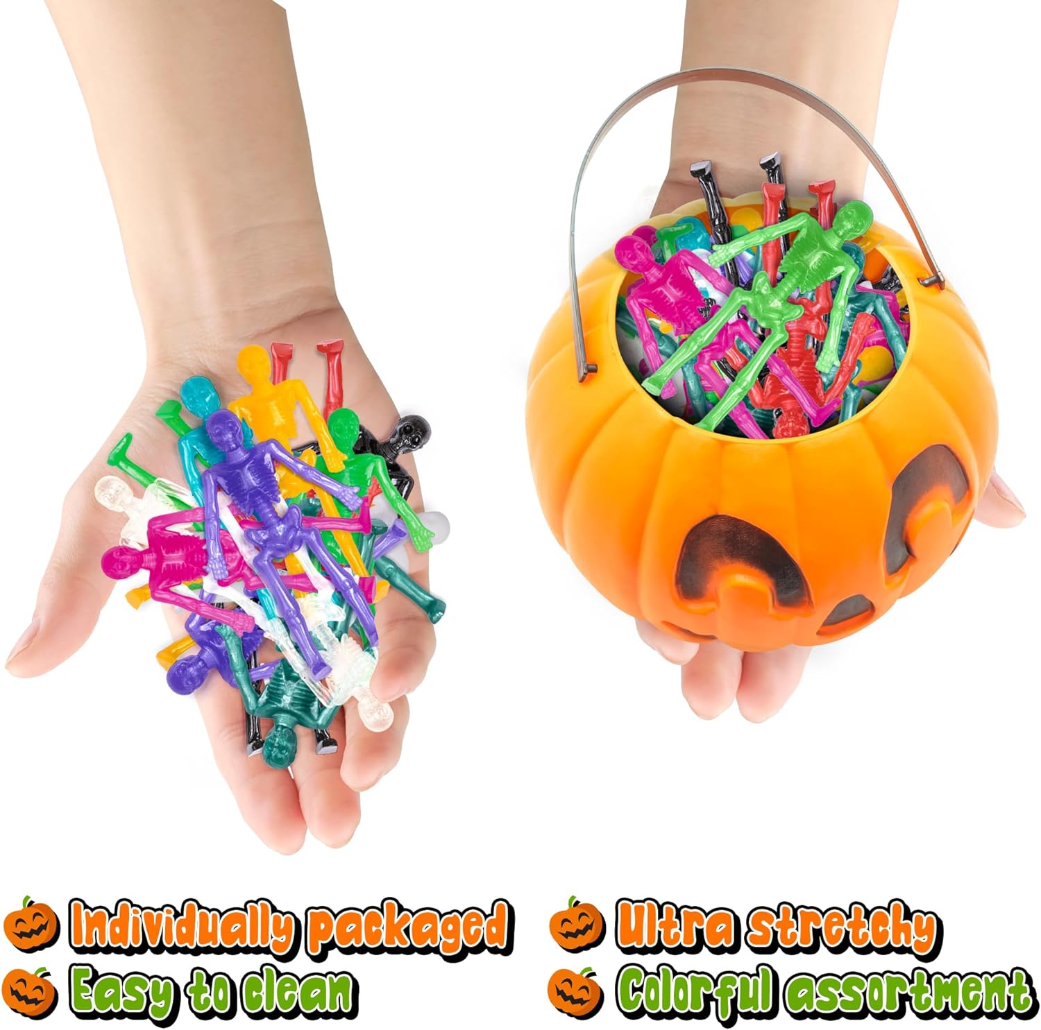 ArtCreativity Halloween Super Stretchy Skeleton Toys