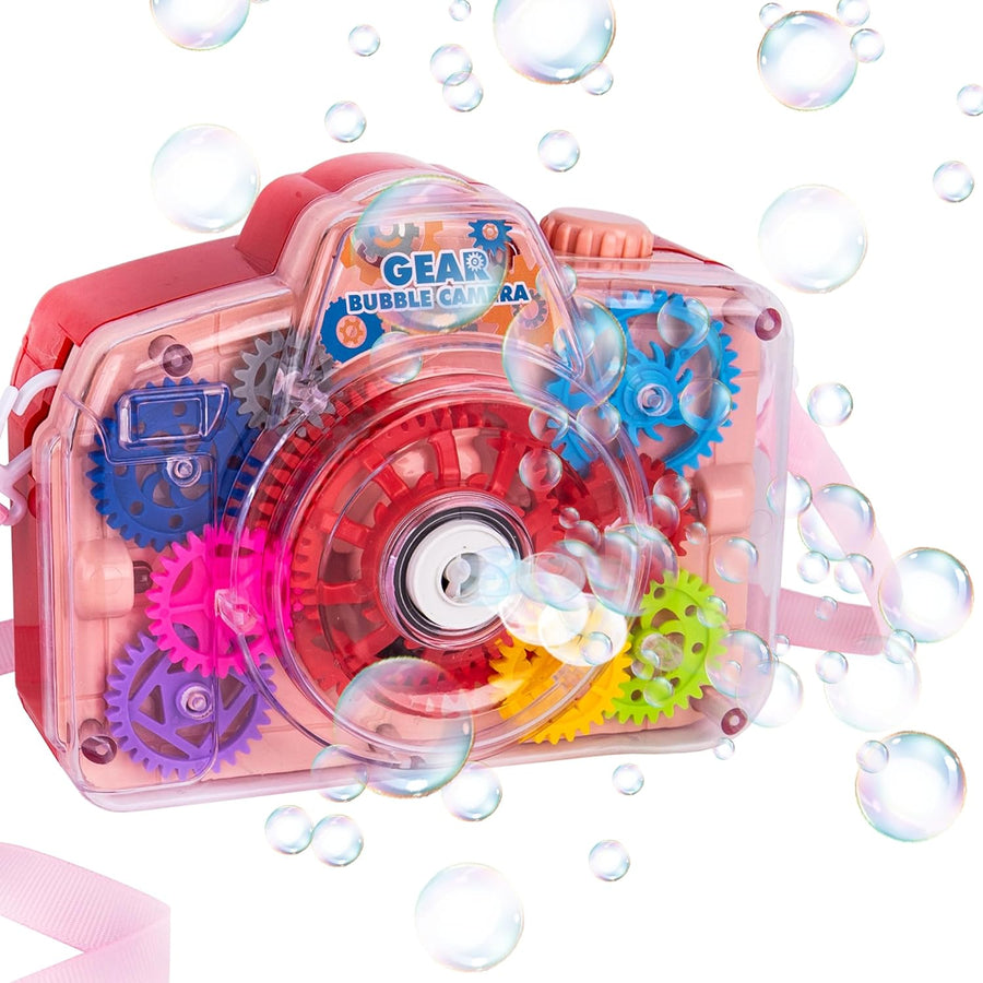 ArtCreativity Bubble Camera Gear Toy, Toy Camera Bubble Machine