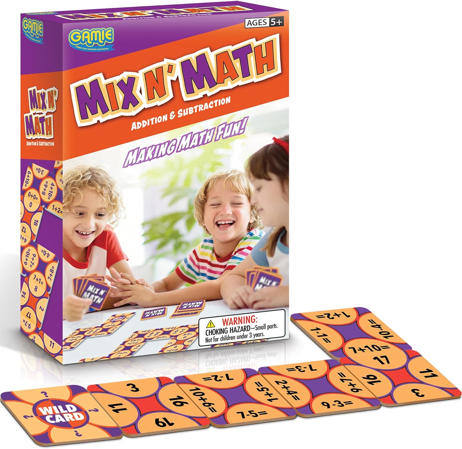 Mix N' Math Card Game for Kids - 130 Cards - Includes Problems, Soluti ...