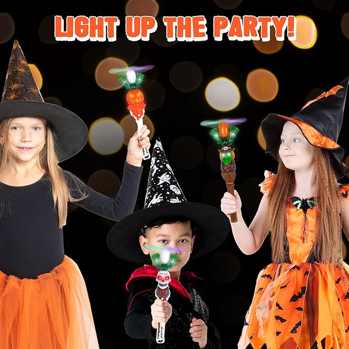 Light Up Halloween Spinner Wands with Sounds